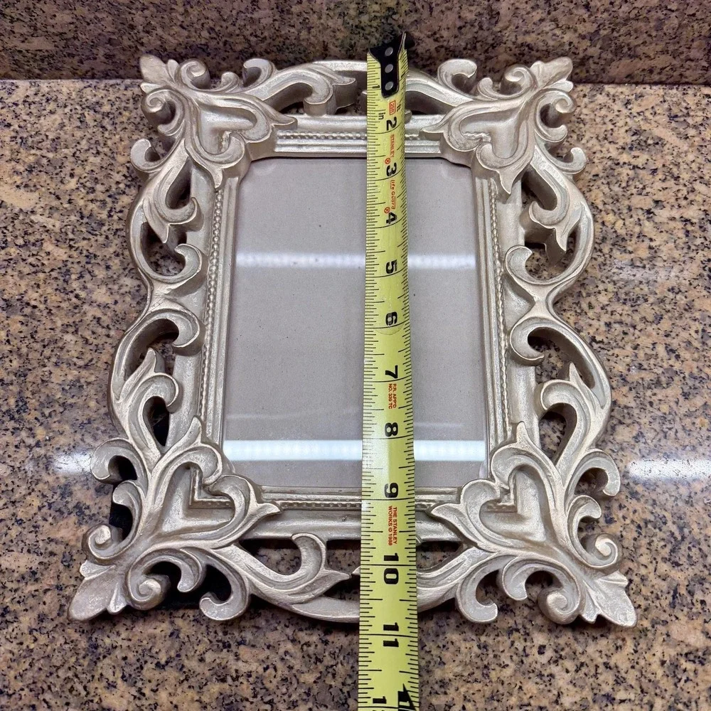 Cynthia Rowley Picture Photo Frame 5x7 Champagne Gold Baroque Rococo Tabletop